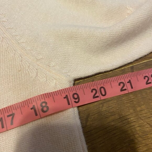 Cardigan Womens Medium Pink Girlie Feminine Embroided Sweater - Picture 3 of 5